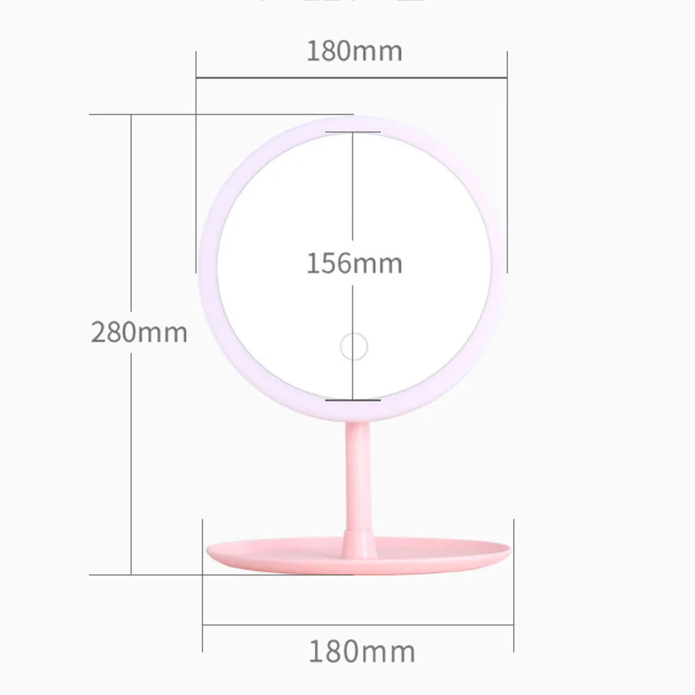 LED Makeup Mirror Touch Adjustable Lighting Desktop Makeup Mirror with Light Creative Makeup LED Light Mirrors