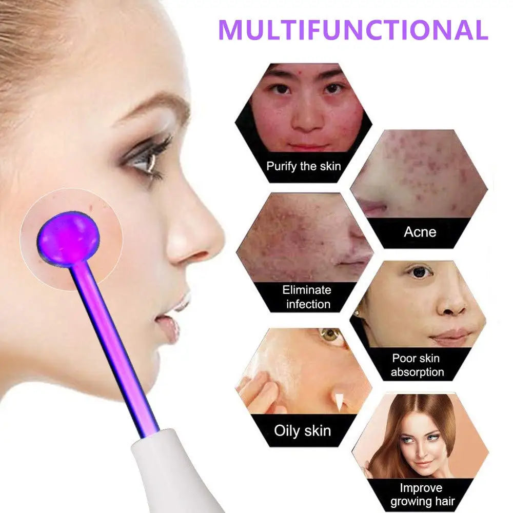 7In1 High Frequency Facial Machine Electrode Glass Tube Wand Spot Acne Remover High Frequency Facial SPA Skin Care