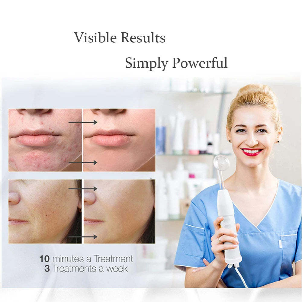 7In1 High Frequency Facial Machine Electrode Glass Tube Wand Spot Acne Remover High Frequency Facial SPA Skin Care