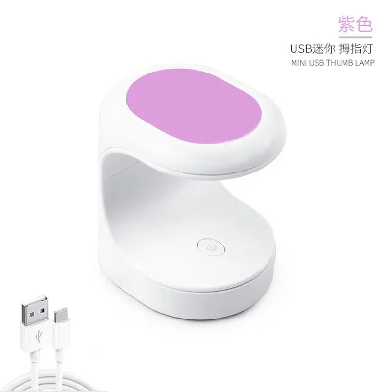 16W Mini Nail 30S Fast Dryer UV LED USB Lamp Manicure Egg Design Machine Single Finger Nail Art Tool Gel Curing with USB Free